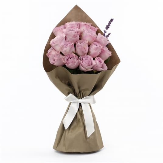 21 Adet Lila Gül Buketi