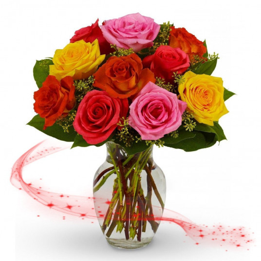 "Başka Dilde Aşk'' 9 Renkli Gül