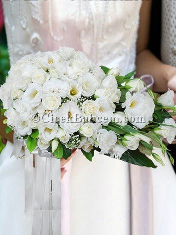 Beyaz Melek Gelin Buketi 