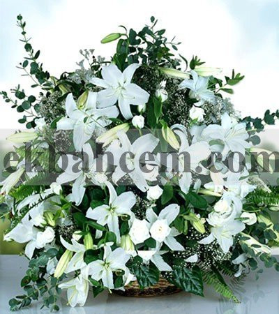 Beyaz Lilyumlar Gülller, Lisyantus Aranjmanı 