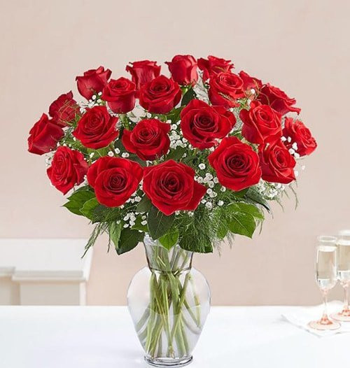 Cam Fanus 'da 25 Adet Kırmızı Güller