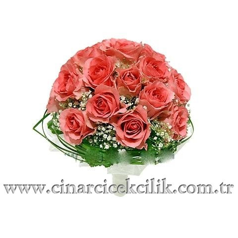 Pembe Naturel Gül Gelin Eli Çiçeği