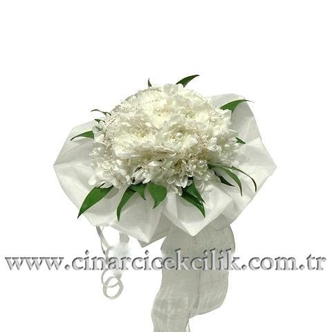 Beyaz Kasımpatı Çiçekleri, Şahane Gelin Buketi