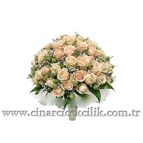 Açık Pembe Renkte Gelin Eli Buketi