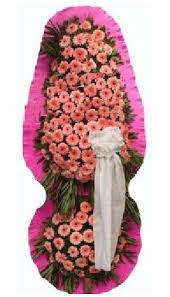 Ayaklı Sepet Pembe Jerbera  İle Tasarlanmış Düğün, Nikah ve Açılış Sepeti