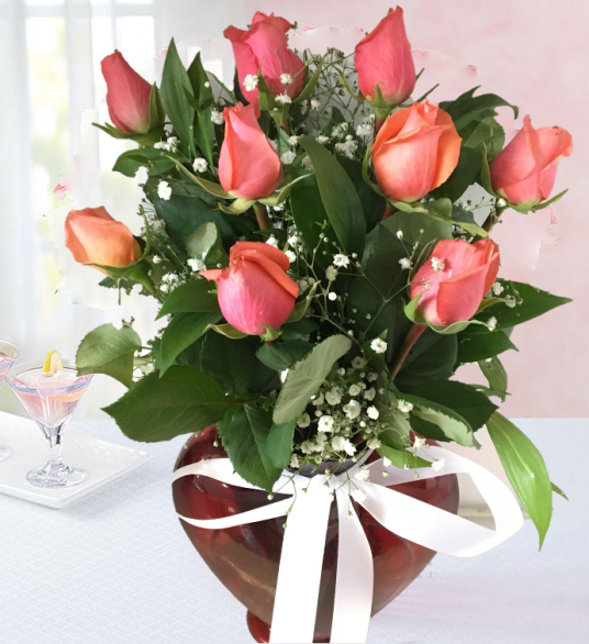 Kalp Vazoda 9 Gül, Muhteşem ™ 