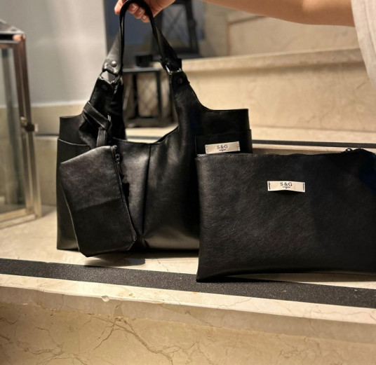 Suni Deri Yavrulu Çanta