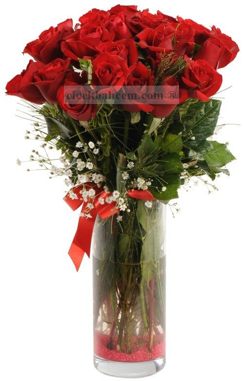 "Gerçek Aşk" Vazoda 29 Kırmızı Gül
