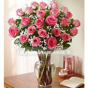 İrlanda Elegant ® 24 Adet Pembe Gül - Çiçek Bahçem- GL213