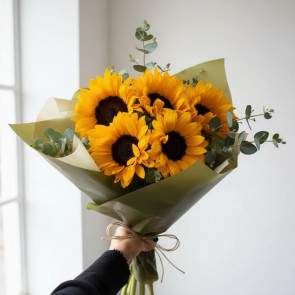5 Adet Günebakan Ayçiçeği Buketi - Ankara Çankaya Teslimat