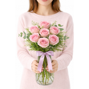 7'li Pembe Gül Aranjmanı