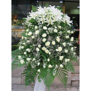 Beyaz Gül Lilyum Düğün-Nişan Ferforje Çicekleri (