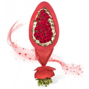 Açılış & Düğün Çiçeği - Ayaklı Sepet Beyaz Gerbera Çiçekleri 