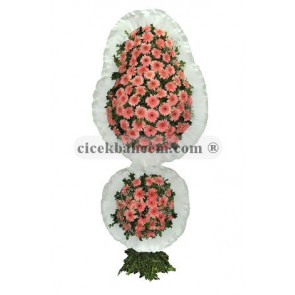 Beyaz Çerçeve ve Pembe Gerbera Çiçekleri Düğün, Nişan, Açılış Çiçeği