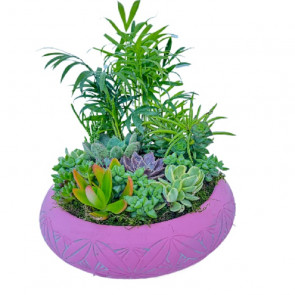 Gold Geniş Taş Vazo