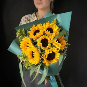 6 Adet Günebakan Çiçek Buketi