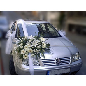 Gelin Arabası Süslemesi Beyaz Gelin