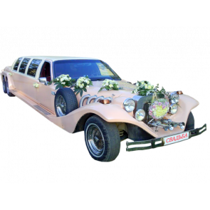 Gelin Arabası Süsleme Beyaz Klasik Güllerle Süslemesi