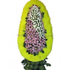 Ayaklı Sepet : Kırçıllı, Beyaz Karanfil Çiçekleri İle Tasarlanmış Düğün, Nikah ve Açılış Sepeti