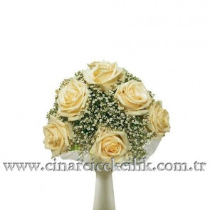 Kokulu Somon Rengi Gelin Buketi