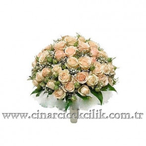 Açık Pembe Renkte Gelin Eli Buketi