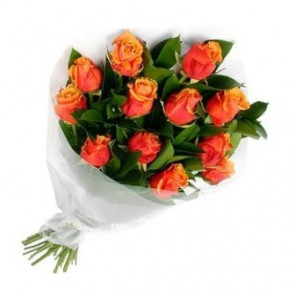 11 Adet Turuncu Gül Buketi