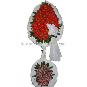 Ayaklı Sepet: Kırçıllı Karanfil ve Gerbera Tasarımı Düğün, Nikah ve Açılış Sepeti