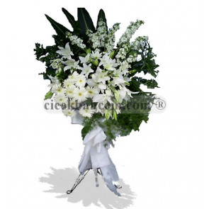 Nikah ve Düğünler İçin Beyaz Lilyum, Gerbera, Şebboy Ferforje
