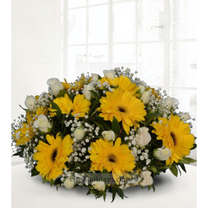 Sarı Gerbera, Beyaz, Gül Aranjmanı