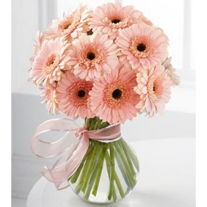 Şık Vazoda Pembe Gerbera