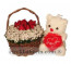 Ayıcıklı Gül Sepeti 