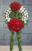 Kırmızı ve Beyaz Gerbera'dan Cenaze Merasim Çiçekleri