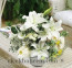 Beyaz Lilyum, Beyaz Lisyantus ve Beyaz Gül Aranjmanı 