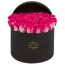Yuvarlak Kutuda 35 Pembe Kırçıllı Gül