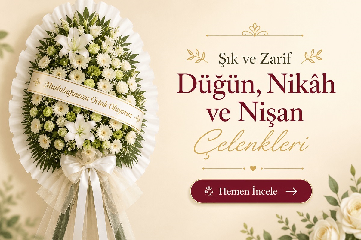 D&uuml;ğ&uuml;n nik&acirc;h ve nişan &ccedil;i&ccedil;ekleri